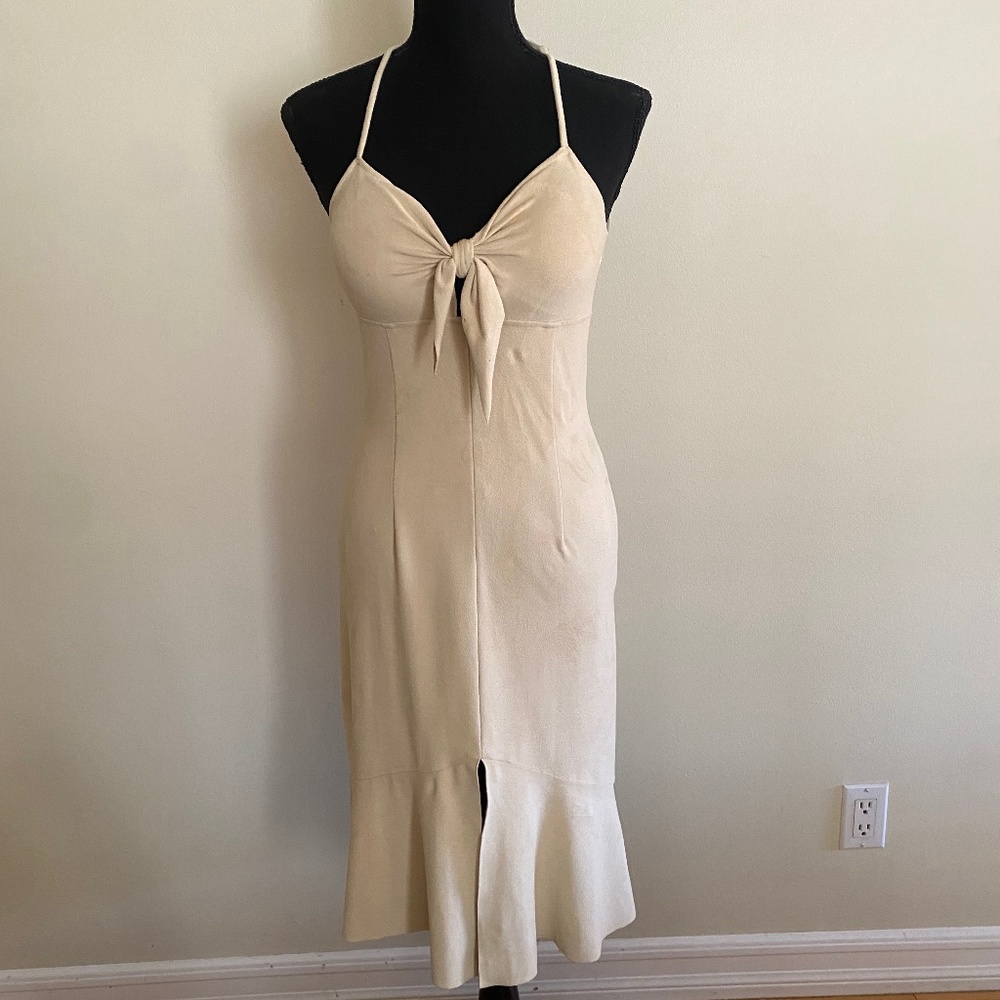 Never Worn Bebe Shammy Soft Suede Leather Dress